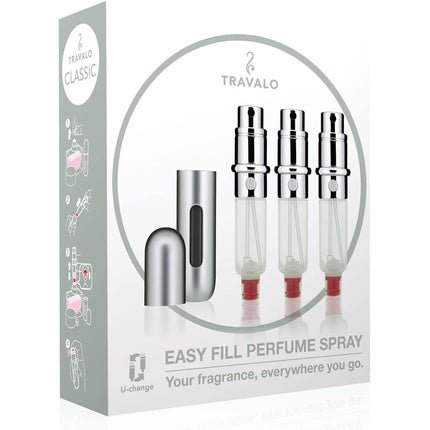 Travalo Classic Hd Set Refilled Flacon 3x Case Silver Fragrance (Fragrance) Mixte 5ml - Maison des fragrances