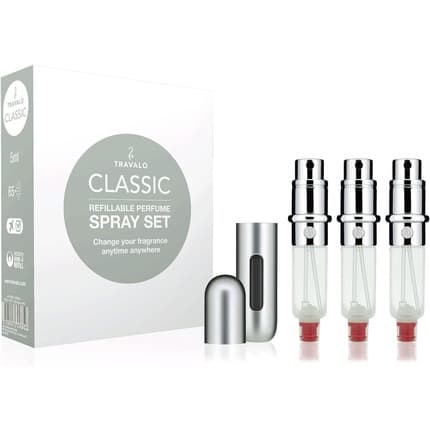 Travalo Classic Hd Set Refilled Flacon 3x Case Silver Fragrance (Fragrance) Mixte 5ml - Maison des fragrances