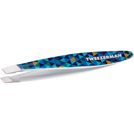 Tweezerman Mini Mosaic Tweezers with Hand - Filed Beveled Tip for Eyebrow Plucking - Maison des fragrances