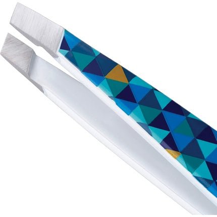 Tweezerman Mini Mosaic Tweezers with Hand - Filed Beveled Tip for Eyebrow Plucking - Maison des fragrances