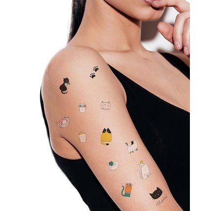 Unique Mix of Temporary Tattoos with Cats for the Party - Maison des fragrances