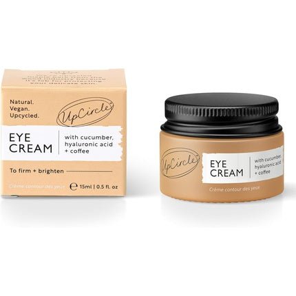 UpCircle Eye Cream with Coffee and Hyaluronic Acid 15ml - Glycerin, Maple Bark, and Cucumber Extract - Natural, Vegan, and Cruelty - Free - Maison des fragrances