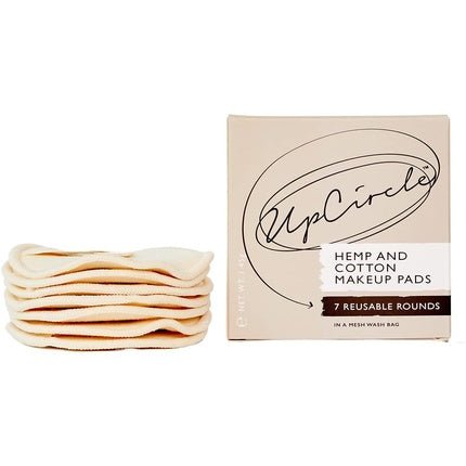 UPCIRCLE Reusable Luxury Makeup Remover Cotton Pads 7 Triple - Layer Hemp with Washable Laundry Bag - Eco Friendly Sustainable Zero Waste Cleansing Rounds Cream - Maison des fragrances