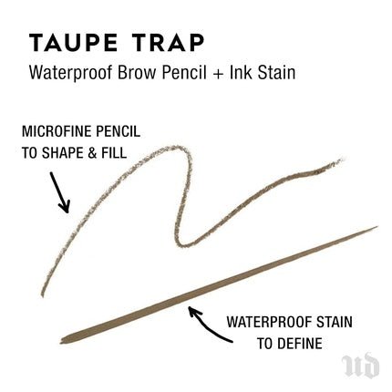 Urban Decay Brow Blade Waterproof Eyebrow Pencil and Ink Stain Dual - Ended Pencil Fills and Defines Brow Tint with the Precision and Definition of Microblading Taupe Trap Universal Taupe - Maison des fragrances