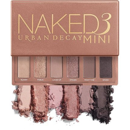 Urban Decay Naked3 Mini Eyeshadow Palette Pigmented Eye Makeup Palette for Travel Up to 12 Hours - Maison des fragrances