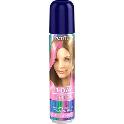 Venita - 1 - Day Coloring Hair Spray Pink World 50ml - Maison des fragrances
