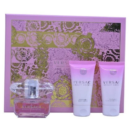 Versace Bright Crystal eau de toilette for women 50ml + body lotion 50ml + shower gel 50ml gift set - Maison des fragrances