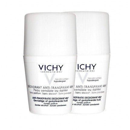 Vichy 48 Hour Antiperspirant Deodorant Rollon For Sensitive And Irritated Skin 2 Pieces Déodorant (Déo) Mixte - Maison des fragrances