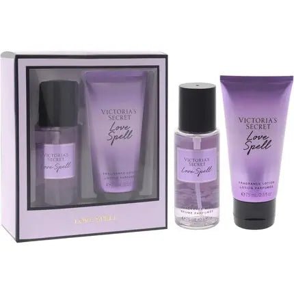 Victoria's Secret Love Spell Set Victoria's Secret 2 Pc Mini Gift Set Mist Lotion 2.5oz pour femme - Maison des fragrances