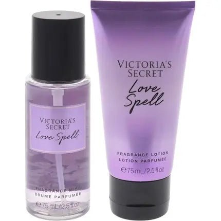 Victoria's Secret Love Spell Set Victoria's Secret 2 Pc Mini Gift Set Mist Lotion 2.5oz pour femme - Maison des fragrances