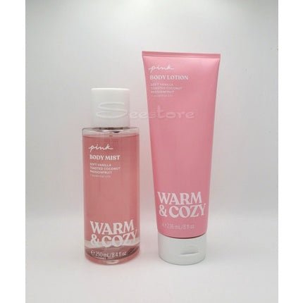 Victoria's Secret Pink Warm & Cozy Body Mist Spray & Body Lotion - Maison des fragrances