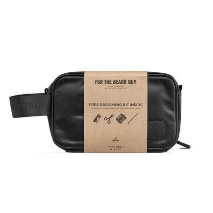 Vittorio Wash Bag With Grooming Kit Black - Maison des fragrances