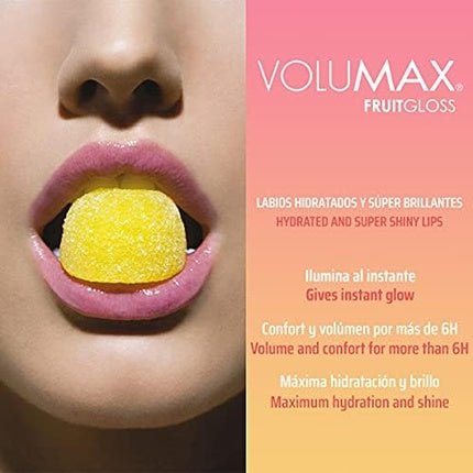 VOLUMAX Fruitgloss High Pigment Long - Lasting Lip Gloss Maximum Moisture Shine Comfort and Volume Green Apple 7.5ml - Maison des fragrances
