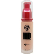 W7 HD Foundation Oil - Free Liquid Foundation for Poreless Matte Medium Coverage 30ml Natural Beige - Maison des fragrances