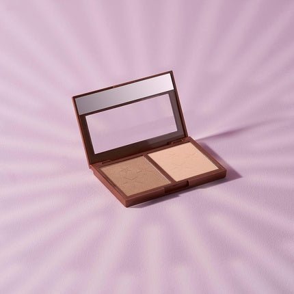W7 Hollywood Bronze & Glow Pressed Powder Duo Shimmer Bronzer & Highlighter Vegan Makeup - Maison des fragrances