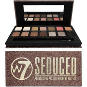 W7 Seduced Pressed Pigment Palette Makeup Cream Mattes and Metallic Shimmers Delicate Nudes Golds Pinks and Smokes - Cruelty Free Vegan Makeup for Women - Maison des fragrances