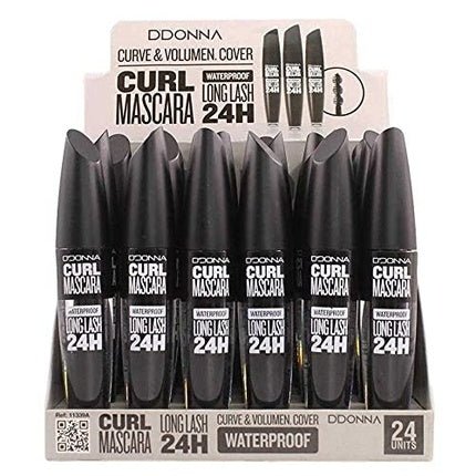 Waterproof 24 - Hour Intense Black Curved Voluminous Mascara - Maison des fragrances