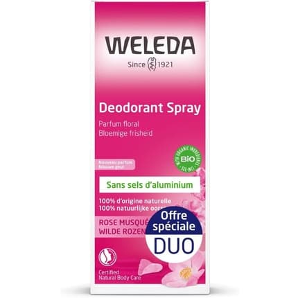 Weleda Rose Deodorant Duo - Pack of 2 Déodorant (Déo) Mixte 100ml - Maison des fragrances