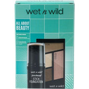 Wet n Wild All About Beauty Set with Photo Focus Stick Foundation in Soft Beige Shade & Color Icon Eyeshadow Quad Set - Maison des fragrances