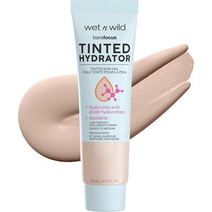 wet n wild Bare Focus Tinted Hydrator with Hyaluronic Acid and Vegan Squalane for Radiant Skin Semi - Matte Finish Light to Medium Coverage Pale Shade - Maison des fragrances