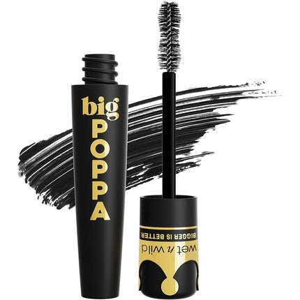 wet n wild Big Poppa Mascara Intensive Volumizing Formula with Castor Oil - Blackest Black - Maison des fragrances