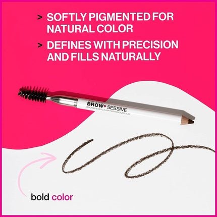 wet n wild Brow - Sessive Eyebrow Pencil with Dual Tip for Thin and Thick Brows - Dark Brown - Maison des fragrances