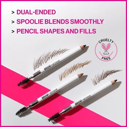 wet n wild Brow - Sessive Eyebrow Pencil with Dual Tip for Thin and Thick Brows - Dark Brown - Maison des fragrances