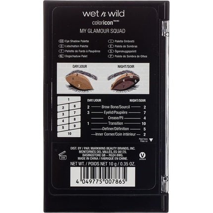 Wet 'N' Wild Color Icon 10 Pan Eyeshadow Palette with 10 Bright Shades - Maison des fragrances