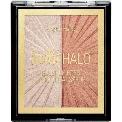 Wet n Wild MegaGlo Hello Halo Blushlighter Highlight Bling - Rouge and Highlighter Duo with Soft and Customizable Reflective Shades and Pearl Pigments for Radiant Skin - Maison des fragrances