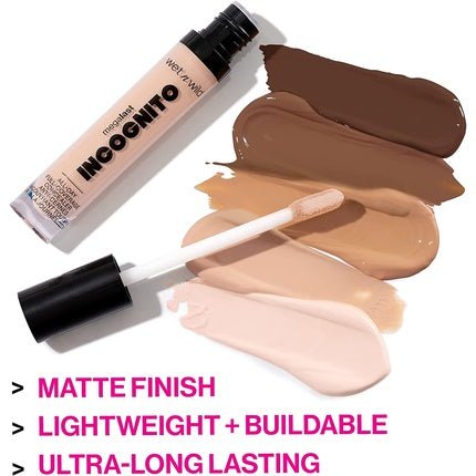wet n wild Megalast Incognito Full - Coverage Concealer with Shea Butter Medium Honey - Maison des fragrances