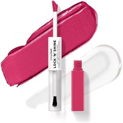 Wet 'n' Wild Megalast Lock n' Shine Dual - Ended Lip Color and Clear Gloss with Vitamin E and Jojoba Oil Enriched Formula Irresistible Shade - Maison des fragrances