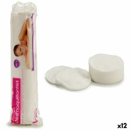 White Cotton Makeup Remover Pads 12 Units - Maison des fragrances