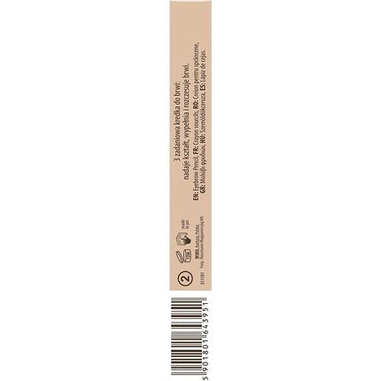 Wibo Eyebrow Stylist 3 In 1 Eyebrow Pencil With Brush Dark Brown 2 - Maison des fragrances
