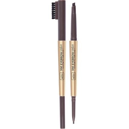 Wibo Eyebrow Stylist 3 In 1 Eyebrow Pencil With Brush Dark Brown 2 - Maison des fragrances