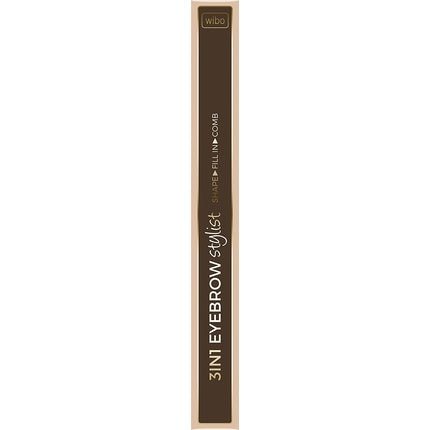 Wibo Eyebrow Stylist 3 In 1 Eyebrow Pencil With Brush Dark Brown 2 - Maison des fragrances