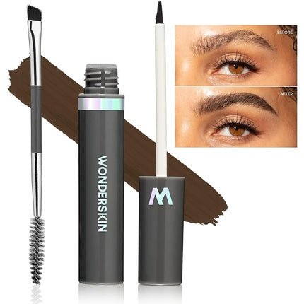 Wonderskin Dream Brow Eye Brow Gel Transfer Proof Eyebrow Mascara Long Lasting Eyebrow Gel One - Step Eyebrow Filler Dark Brown Tinted Brow Gel - Maison des fragrances