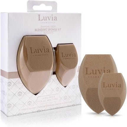 XXL Makeup Body Sponge and Cosmetic Sponge Set Luvia Cosmetics Elegance Coffee - Maison des fragrances