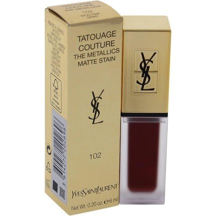 Yves Saint Laurent Tatouage Couture The Metallics 102 Iron Pink Spirit Lip Stain 0.1g - Maison des fragrances