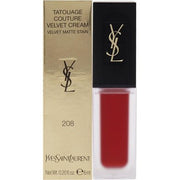 Yves Saint Laurent Tatouage Couture Velvet Matte Cream 208 Rouge Faction Lipstick Red 0.2 oz - Maison des fragrances