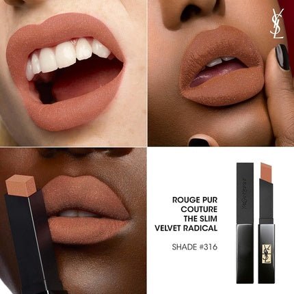 Yves Saint Laurent The Slim Velvet Radical Matte Lipstick 316 Vibe in Amber - Maison des fragrances