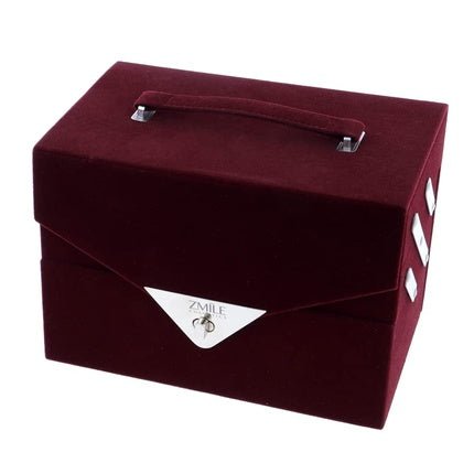 ZMILE Cosmetics Beauty Case Velvety Vegan Makeup Case in Dark Berry - Maison des fragrances