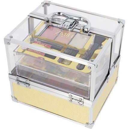 ZMILE COSMETICS Glam Transparent Cosmetic Case Vegan Cosmetics with Make - Up Set for On The Go Traveling and as a Gift - Maison des fragrances
