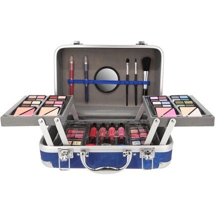ZMILE COSMETICS Traveller Blue Cosmetic Case Vegan Cosmetics with Make - Up Set for On the Go Traveling and as a Gift - Maison des fragrances